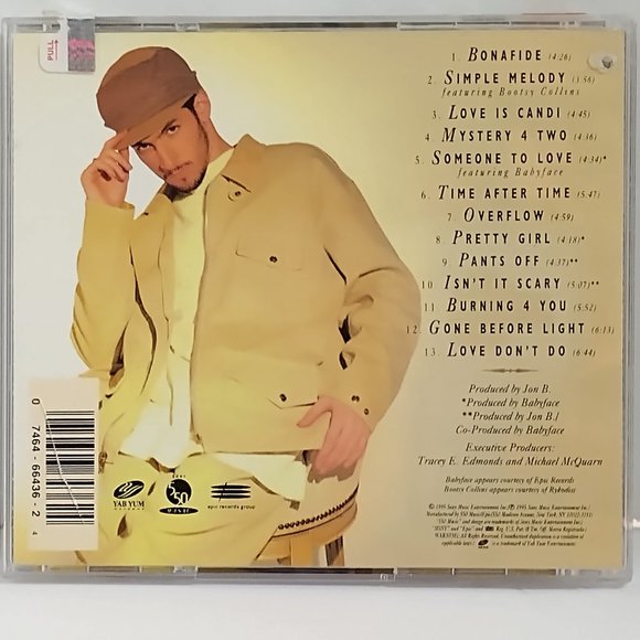 JON B BONAFIDE (CD) by JON B *New with seal(platinum debut album 1995) - Picture 3 of 3